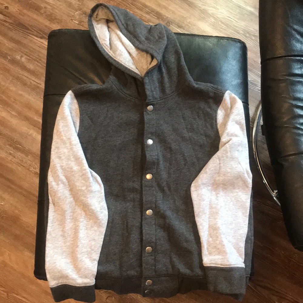 Boys Hooded Button down sweatshirt